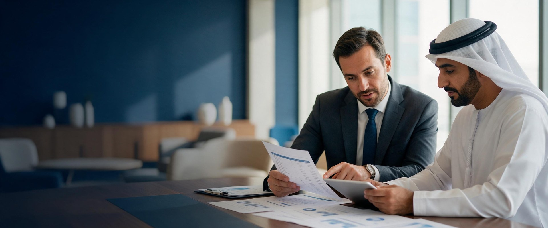 Auditor reviewing financial statements and supporting schedules